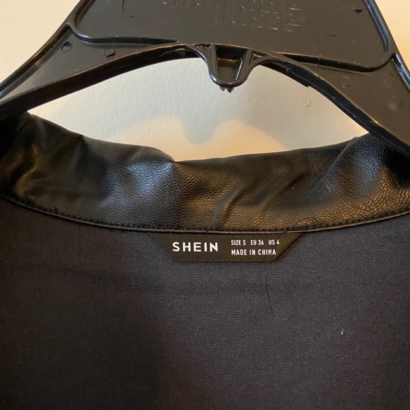 SHEIN leather coat size med - Picture 2 of 3